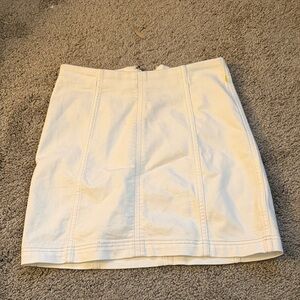 Free People Cream Mini Skirt